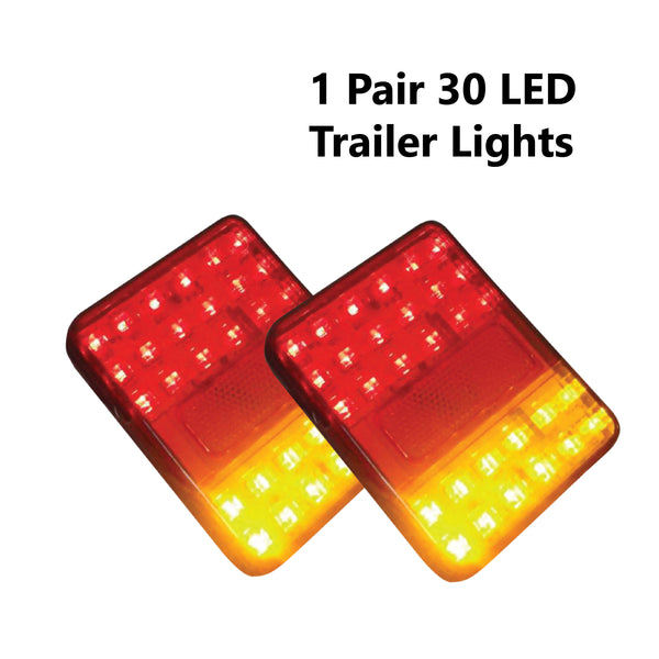 2 x 30 LED TRAILER LIGHTS KIT,1 x Trailer Plug, 8M CABLE, 2 x Yellow S