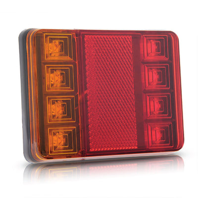 2 x 8 Led trailer Lights Tail Lights trailer Truck Caravan 90 x 115mm - Bigeagle Toolboxes