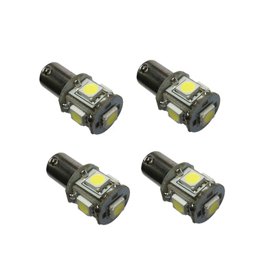 WHITE Bayonet BA9S 5 LED 5050 SMD Car Interior Reverse Backup Tail Light - Bigeagle Toolboxes
