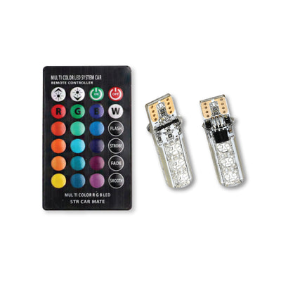 T10 5050 Led 6 Smd Remote Control Ca Multi-color W5W 501 Side Light Bulbs - Bigeagle Toolboxes
