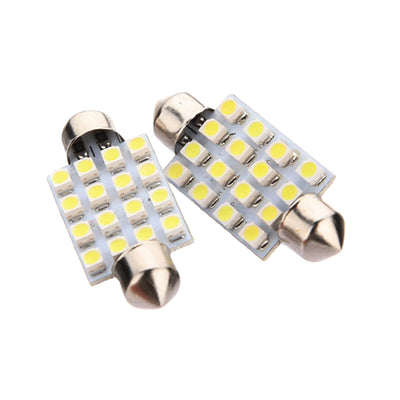 31mm 16LED 3528 SMD Car Festoon Interior Roof Dome Light Bulbs Xenon White - Bigeagle Toolboxes