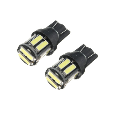White T10 7020 SMD 10 LED W5W Wedge Tail Side Car Lights Turn Parker Bulb 12V - Bigeagle Toolboxes