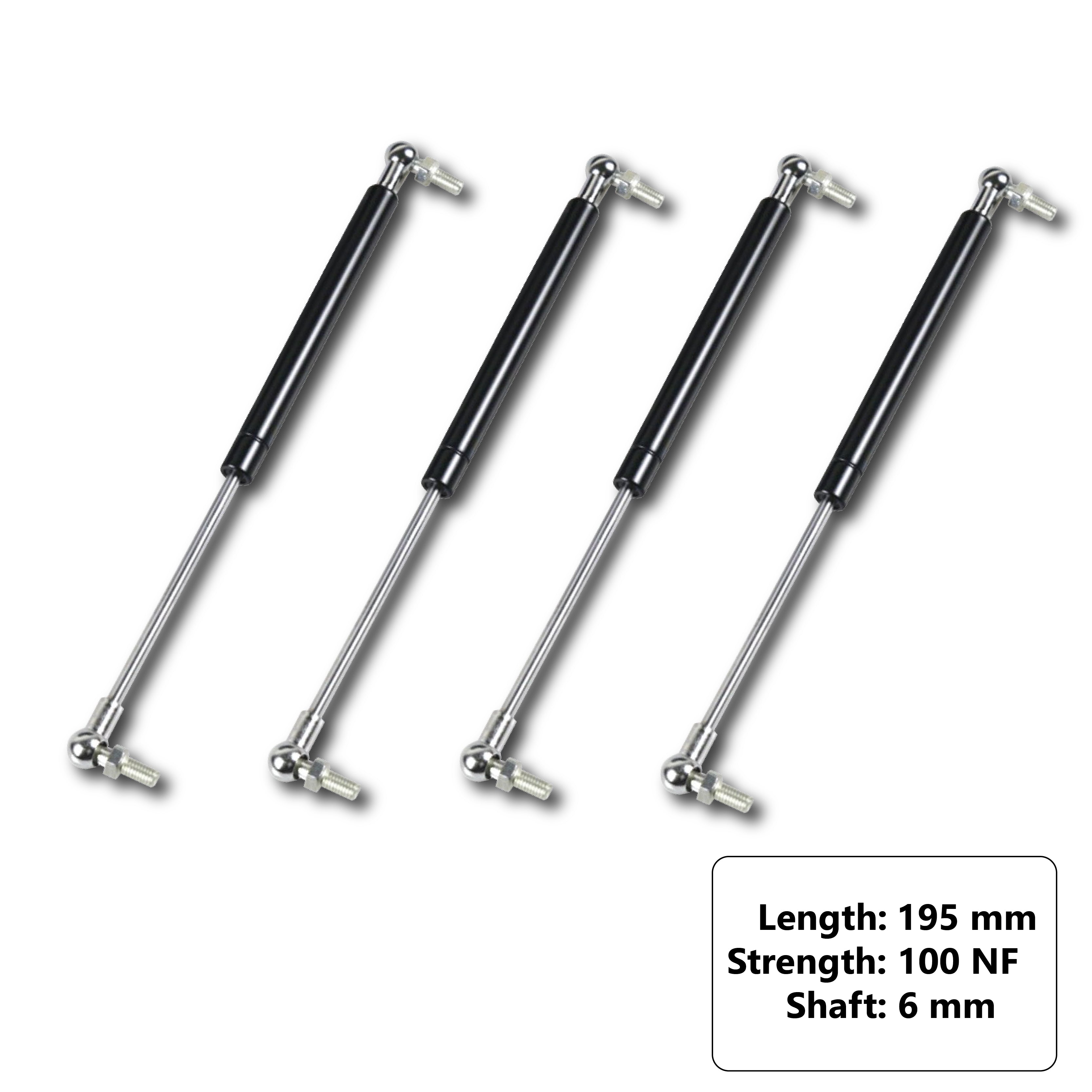 Gas Gas Gas Tanks Gas Strut 195mm-100n X2 (6mm Shaft) Bonnet, Cabinet, Trailers Stabilus Lift-o-mat - Foto 3