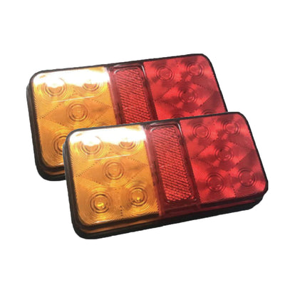 2 x 10 Led Trailer Lights Tail Stop Light Lamps Indicator Submersible Boat 12 V - Bigeagle Toolboxes