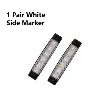 2 x 12 LED TRAILER LIGHTS KIT, 10 M 7 Core CABLE, 2 x White Side Marker 12V - Bigeagle Toolboxes
