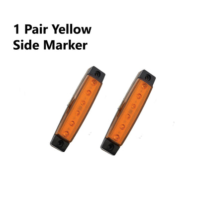 2 x 12 LED TRAILER LIGHTS KIT, 8M 5 Core CABLE, 2 x Yellow Side Marker 12V - Bigeagle Toolboxes