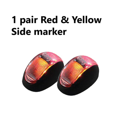 2 x 12 LED TRAILER LIGHTS KIT, 1 x Trailer Plug, 10M CABLE, 2 x Red and Yellow Side Marker 12V - Bigeagle Toolboxes