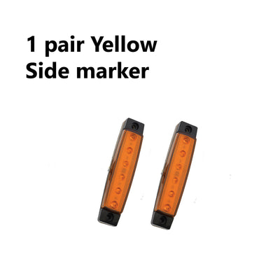 2 x 12 LED TRAILER LIGHTS KIT, 1 x Trailer Plug, 8M CABLE, 2 x Yellow Side Marker 12V - Bigeagle Toolboxes