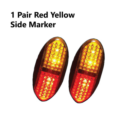 2 x 30 LED TRAILER LIGHTS KIT,10M 7 Core CABLE,2 x Red  Yellow Side Marker 12V - Bigeagle Toolboxes
