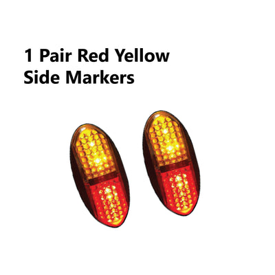 2 x 8 LED TRAILER LIGHTS KIT, 10M 7 Core CABLE, 2 x Red / Yellow Side Marker 12V - Bigeagle Toolboxes