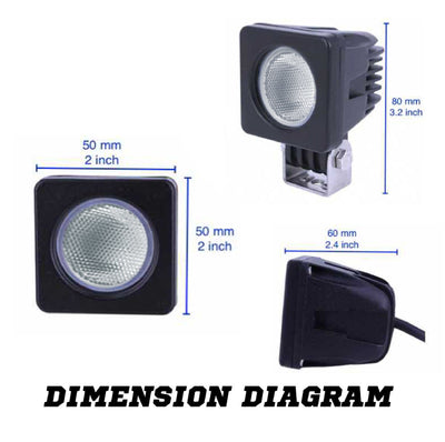 10W CREE LED Work Light Bar Spot 870LM Modular 4WD Reverse Lamp 12V 24V - Bigeagle Toolboxes