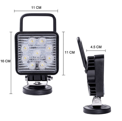 27W Portable Cree Flood LED Work Light Magnetic Base Offroad Light Truck 4x4 - Bigeagle Toolboxes
