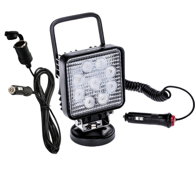 27W Portable Cree Flood LED Work Light Magnetic Base Offroad Light Truck + Extension - Bigeagle Toolboxes