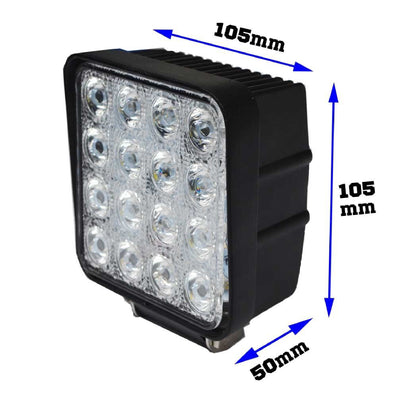 80W LED Flood Work Light Bar Lamp Phillips Lumileds Offroad Tractor Truck 4WD - Bigeagle Toolboxes