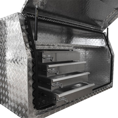 Aluminium Full Door Opening Toolbox for Ute Truck Storage ABFD2100M5 2100mm - Bigeagle Toolboxes
