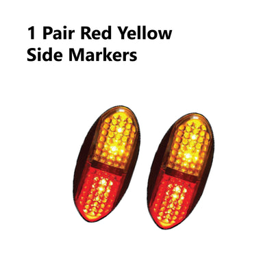 2 x 10 LED TRAILER LIGHTS KIT, 8M 5 Core CABLE, 2 x Red / Yellow and Side Marker 12V - Bigeagle Toolboxes