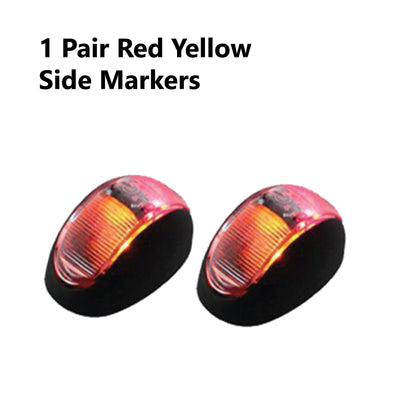 2 x 10 LED TRAILER LIGHTS KIT, 10M 7 Core CABLE, 2 x Red  & Yellow Side Marker 12V - Bigeagle Toolboxes