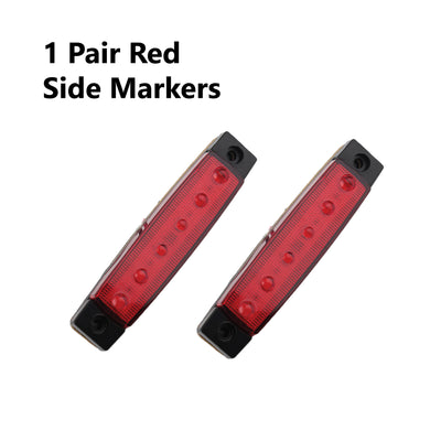 2 x 10 LED TRAILER LIGHTS KIT, 8M 5 Core CABLE, 2 x Red Side Marker 12V - Bigeagle Toolboxes