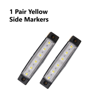 2 x 10 LED TRAILER LIGHTS KIT, 8M 5 Core CABLE, 2 x White Side Marker 12V - Bigeagle Toolboxes