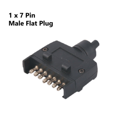 Pair of 12 LED TRAILER LIGHTS KIT - 1 x Male Flat Plug, 1 x 8M 5 CORE CABLE, 12V - Bigeagle Toolboxes