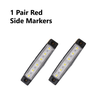 2 x 8 LED TRAILER LIGHTS KIT, 8M 5 Core CABLE, 2 x White Side Marker 12V - Bigeagle Toolboxes