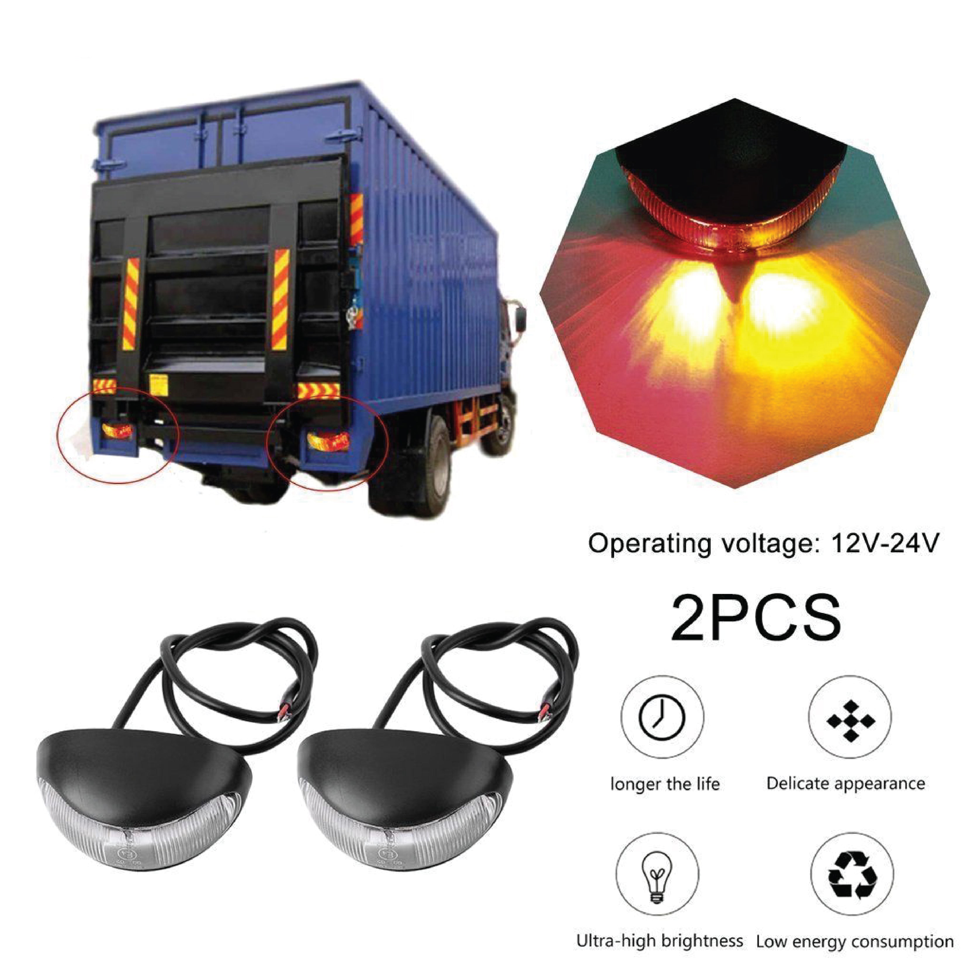 8 LED TRAILER LIGHTS KIT, 1 x Trailer Plug, 10M CABLE, 2 X Red & Yello ...